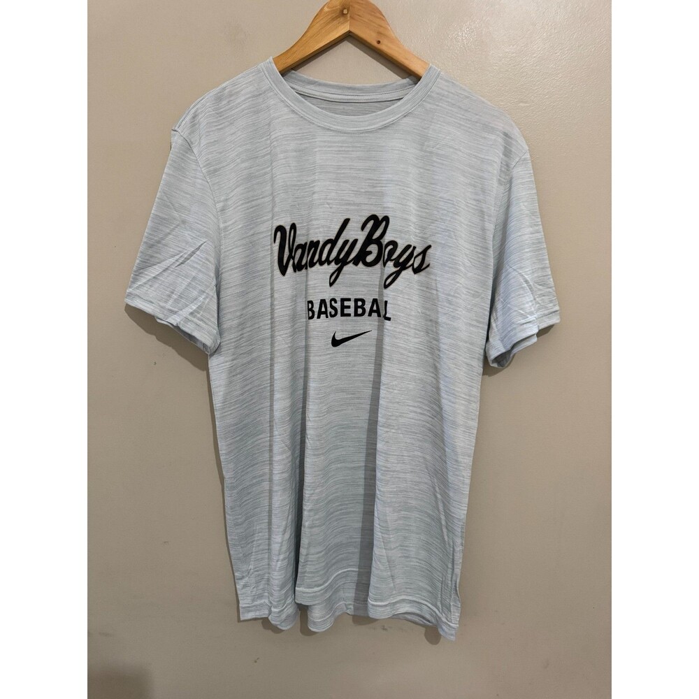 Nike Vanderbilt Commodores Vandy Boys Baseball Team Issue Velocity Shirt Mens L